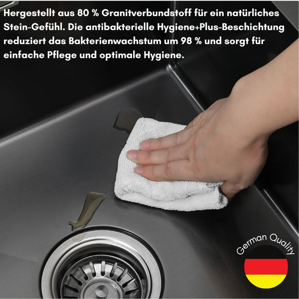 Realstone Küchen Spüle Anthrazit Inklusive Anschlussstücke