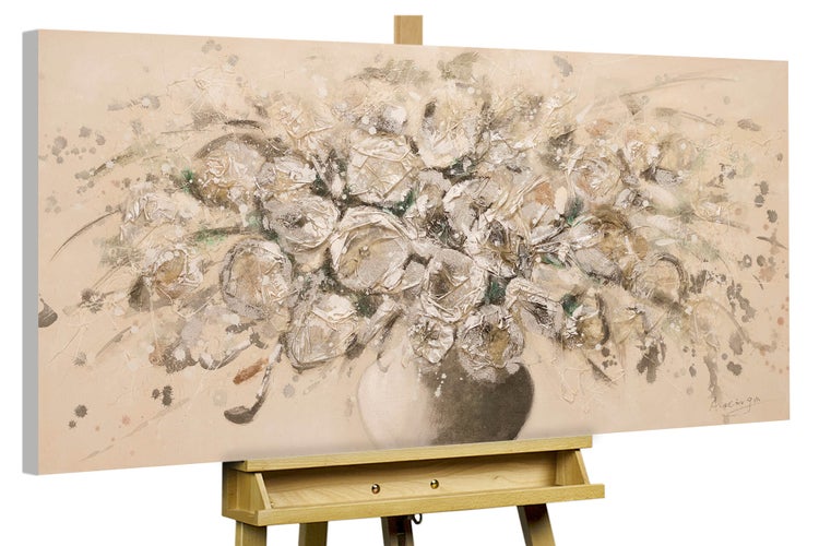 Handgemaltes Gemälde Acrylfarbe 120x60cm Schwarz