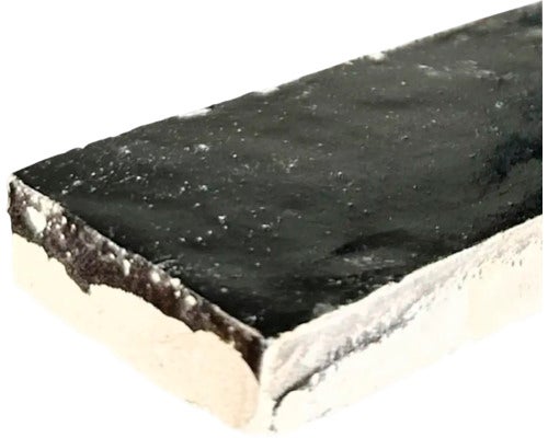 Handgefertigte Fliese Zellige Bejmat 31M Noir matt 5x15cm