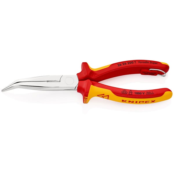Knipex Spitzzange, gebogen, mit Mehrkomponenten-Griff