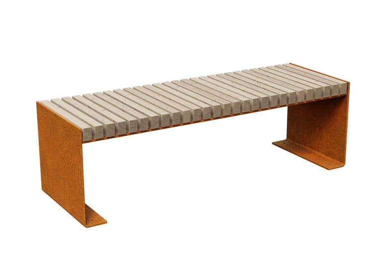 Corten Gartenbank Sitzbank 150x50x46 cm