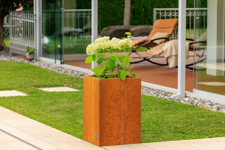Hochbeet klassisch ELEO Monterosso 45 x 45 x 68 cm Cortenstahl
