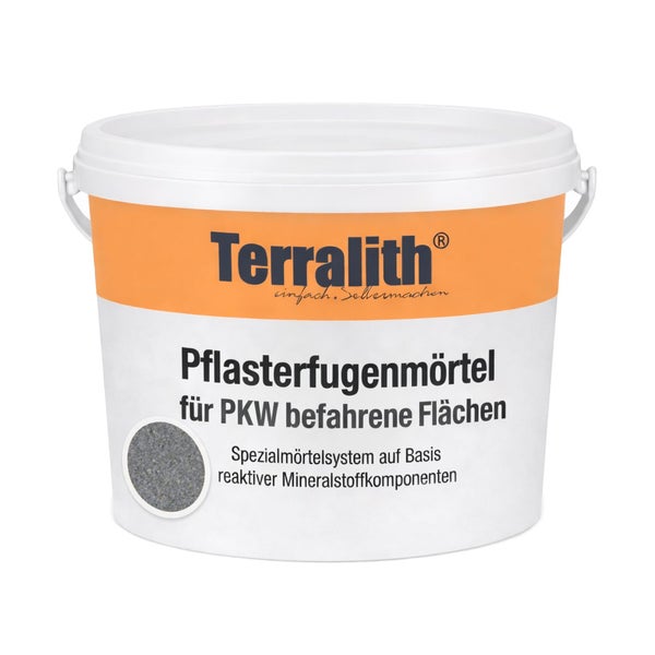 Terralith Pflasterfugenmörtel für PKW befahrene Flächen im Eimer