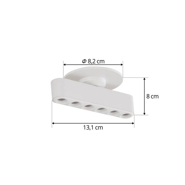 Weißer Kunstfell-Läufer in Lammfelloptik mit gewelltem Rand.