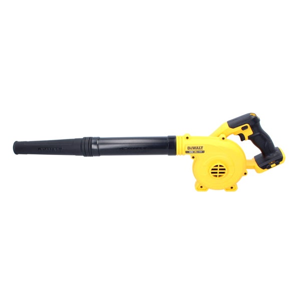 DeWalt Akku Laubbläser 18 Volt mit langem Blasrohr und ergonomischem Griff für die Gartenpflege.