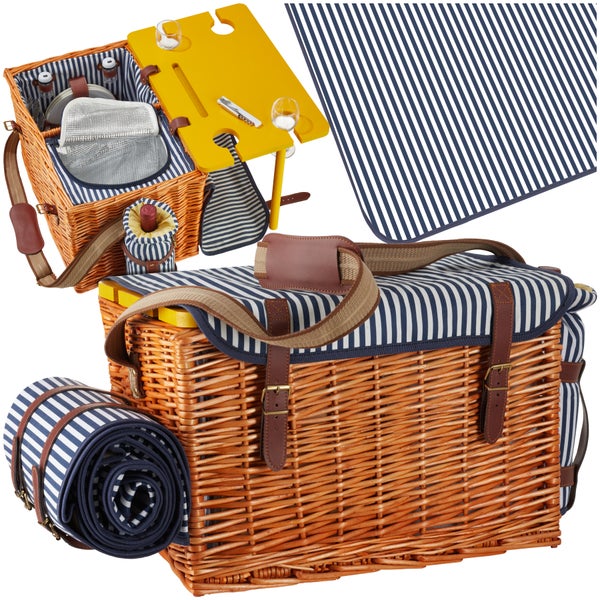 Picknickkorb-Set mit Tisch und Decke