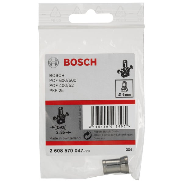 Bosch Spannzange mit sechs Millimeter Durchmesser in Verpackung