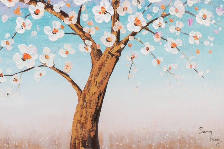 Handgemaltes Gemälde Acrylfarbe 120x60cm Blau