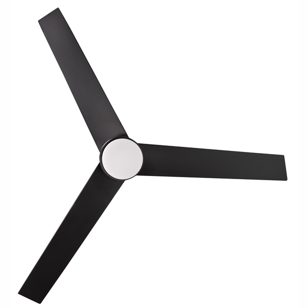 Deckenventilator mit drei Flügeln und integrierter Beleuchtung in modernem Design