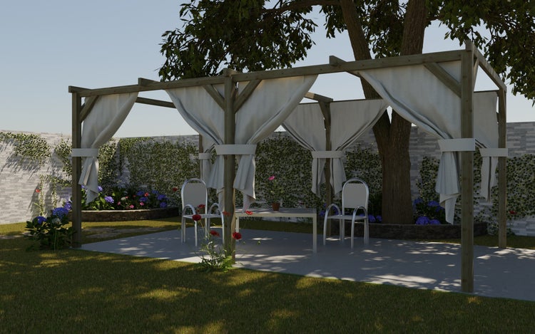 Carport Garagendach 3x5,10 m - 15,30 m2