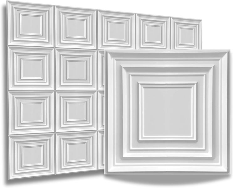 3D Wandpaneel 50x50 cm – PVC Kunststoff in realistischer 3D Optik – Roma Klassiker Desing D145