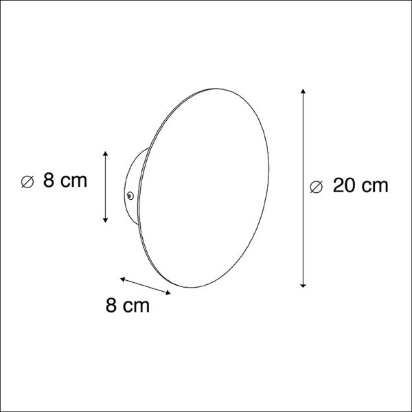 Design Wandleuchte Gold Verstellbar - Pulley
