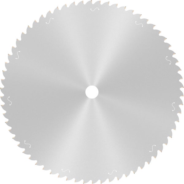 Kreissägeblatt mit Zähnen und Aussparungen