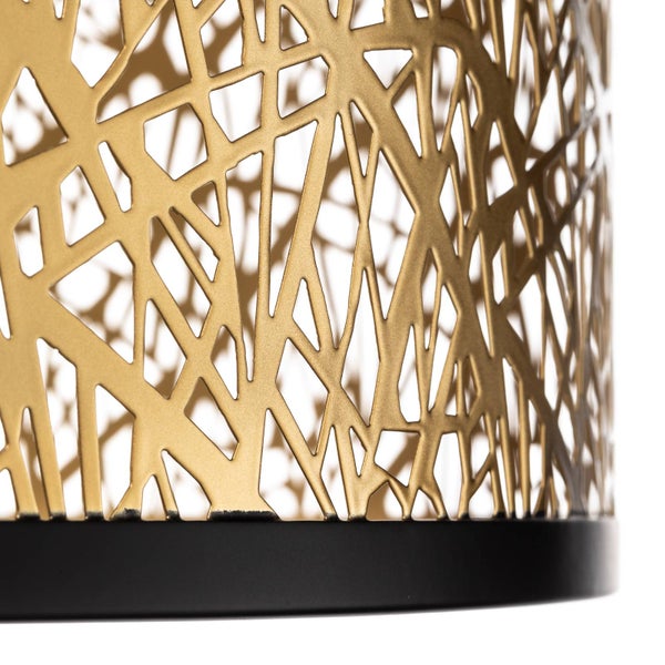 Lindby Deckenlampe Yonah (Landhaus, Vintage Rustikal) in Gold / Messing aus Textil (1 flammig E27) - Deckenleuchte Lampe Wohnzimmerleuchte