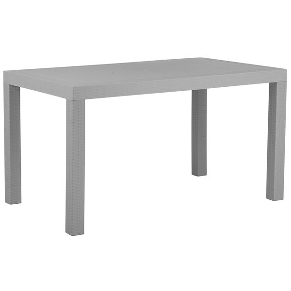 Gartentisch FOSSANO 140 cm 80 cm Hellgrau