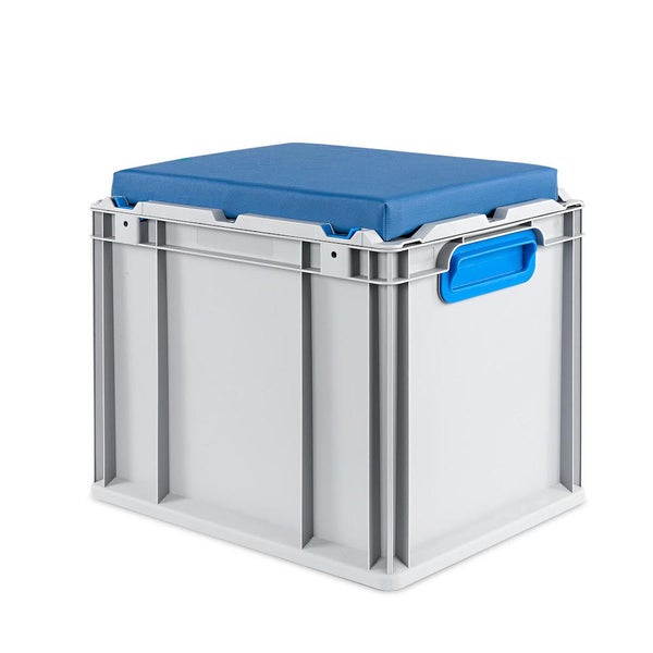 PROREGAL Eurobox NextGen Seat box Blau HxBxT 365 x 30 x 40 cm 30 Liter Griffe Geschlossen Eurobehälter Sitzbox Transportbox