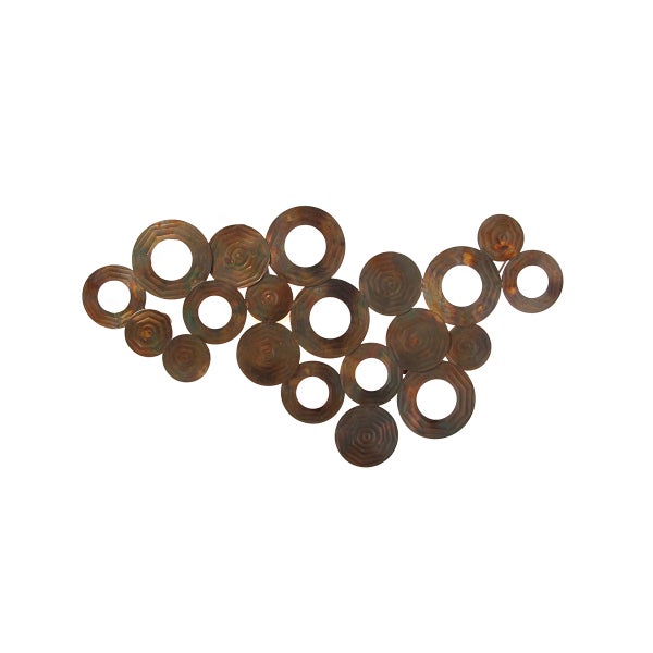 Wanddekoration aus Metall mit kreisförmigem Muster