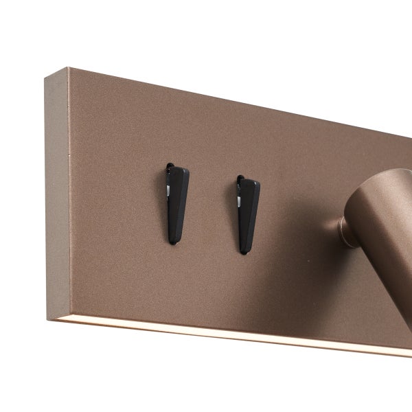 Wandleuchte mit LED-Beleuchtung und Befestigungsklammern