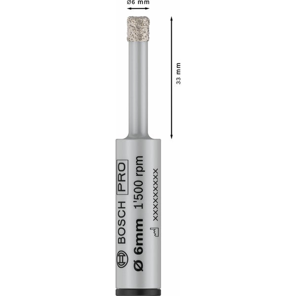 Bosch PRO Ceramic dry Bohrer 6 x 33 x 13 mm - 2608599053