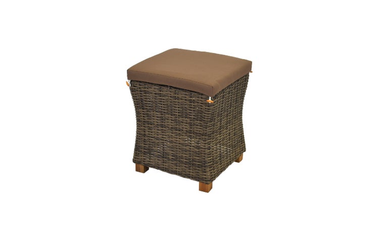Toskana Gartenmöbelset 9tlg., 2 Sessel verstellbar durch Gasdruck, 4 Sessel, 2 Hocker, inkl. Auflagen, Flexibler Ausziehtisch