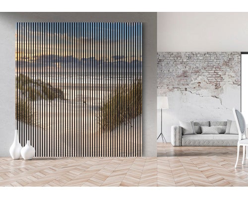 Akustikpaneel digital bedruckt Strand 2 19x2253x2400 mm Set = 4 Einzelpaneele