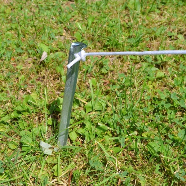 AMANKA 10 XL Stahl Zelt-Heringe V-Profil 230x23mm stabile Zeltnägel Sand-Boden Camping Set Erdnägel leicht lang verzinkt