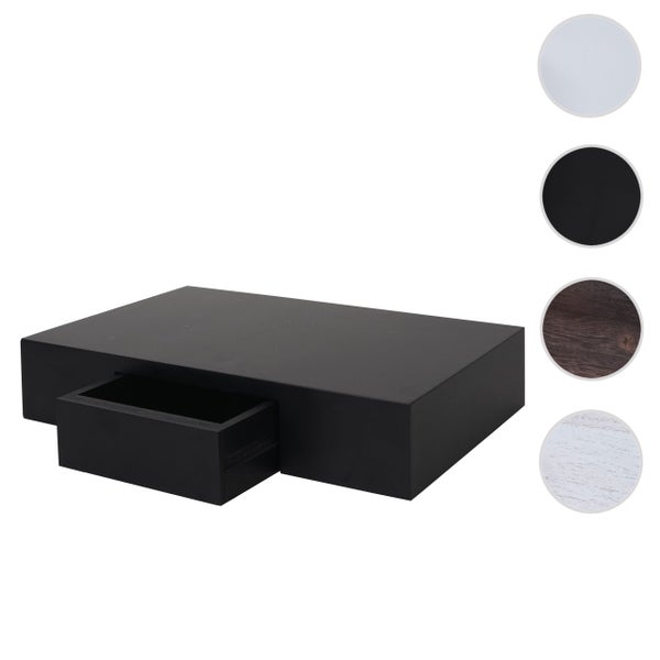 Schwarzer Couchtisch mit Schublade