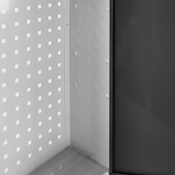 PROREGAL Werkzeugwandschrank mit Tür + 1 Fachboden | HxBxT 75x50x20cm | Lichtgrau/Anthrazitgrau