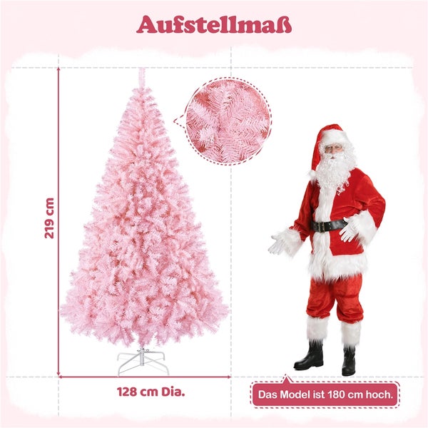 Yaheetech 183cm künstliche Weihnachtsbaum , Rosa
