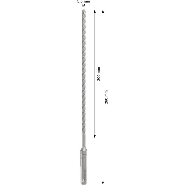 Bosch PRO SDS plus-5X Hammerbohrer 5,5 x 200 x 260 mm - 2608836609