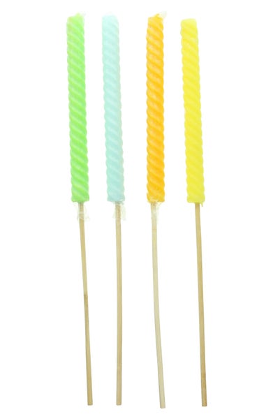 FRANK FLECHTWAREN | Kerze Fackel, 4er Set, WACHS, HOLZ, H: 50 cm