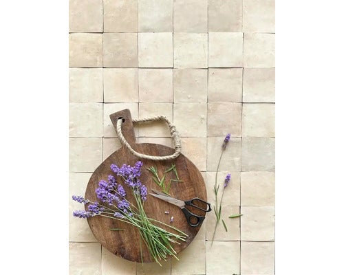 Handgefertigte Wandfliese Zellige Alhambra 01 Fez unglasiert 10x10cm matt