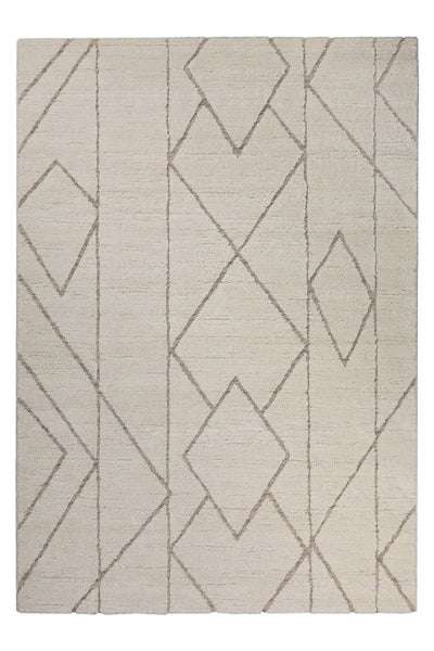Kurzflor Teppich Creme Beige Pelle WECONhome 80x150 cm