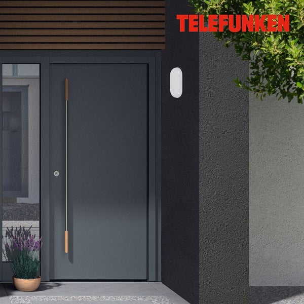 Telefunken LED Wandleuchte 15W Außenwandleuchte Außenlampe Schwarz Kunststoff