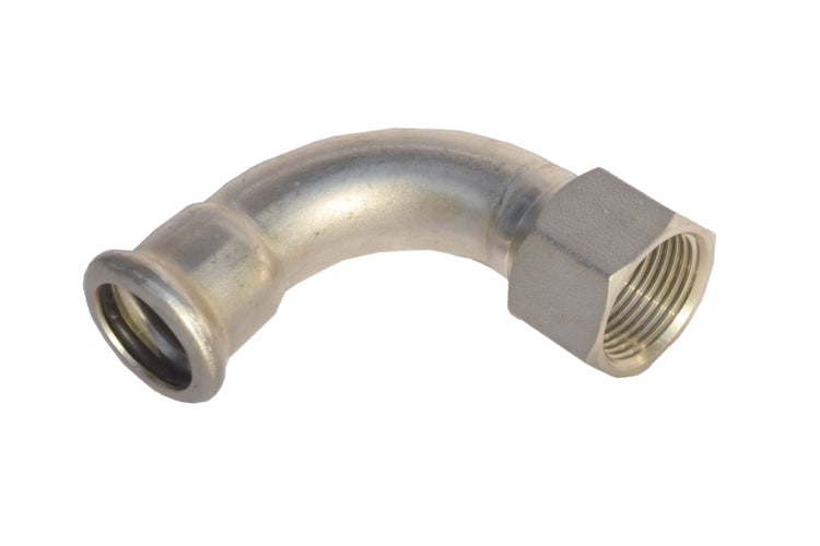 Pressfitting-Bogen 90 Grad mit Innengewinde aus Metall für Rohrleitungen