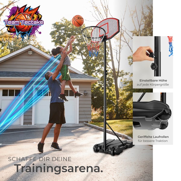 Freistehender Basketballkorb mit höhenverstellbarem Ständer für Kinder und Erwachsene