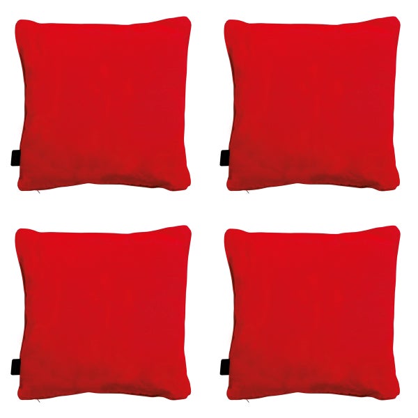 Dekokissen Panama rot - Ca. 45x45 cm - 4er-Set