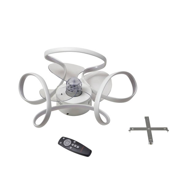 Lindby LED Deckenventilator mit Licht und Fernbedienung leise (Ø 60 cm), 2in1: Ventilator Lampe dimmbar 3 Geschwindigkeiten CCT Farbwechsel