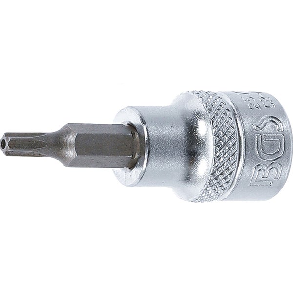 BGS Bit-Einsatz Antrieb Innenvierkant 10 mm (3/8) T-Profil (für Torx) mit Bohrung T20 - 2571