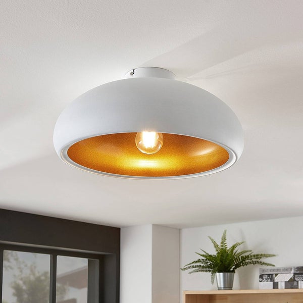 Lindby Deckenlampe Gerwina (Modern) in Weiß aus Metall (1 flammig, E27) - Deckenleuchte Lampe Wohnzimmerleuchte
