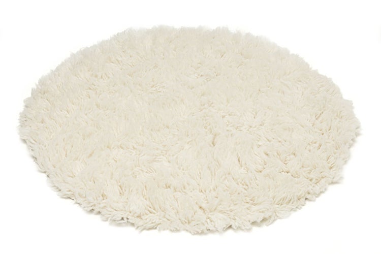Flokati-Teppich Super Flokati 1400 Wollweiß Ø 125 cm
