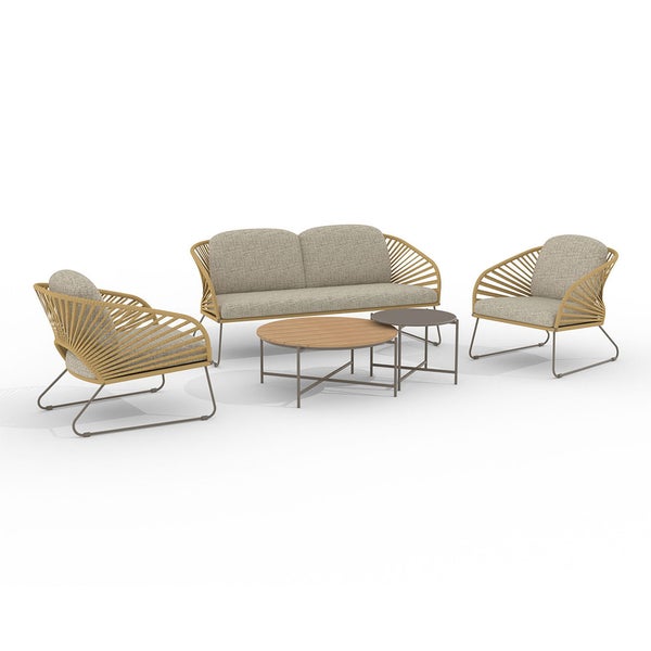 Novella Loungeset inkl. Kissen beige, sandfarben. 162 X 78 X 73 cm