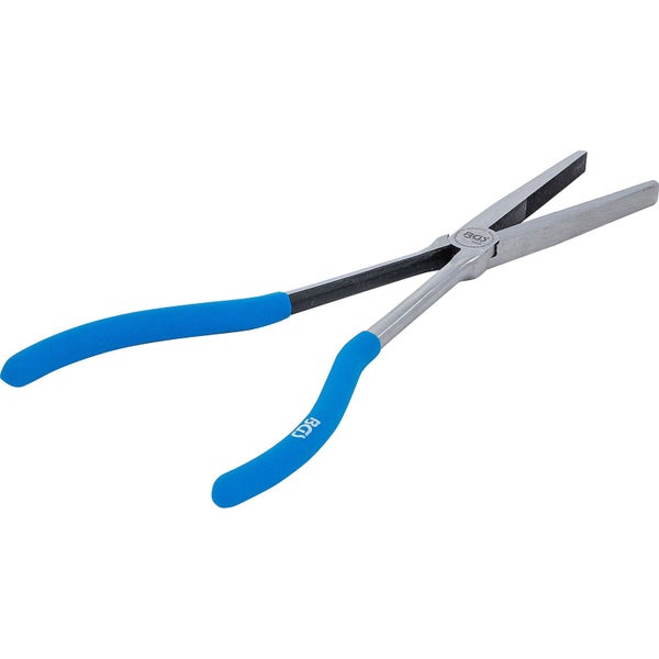 Lange Spitzzange mit blauem Griff