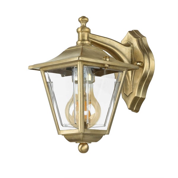 Wandleuchte im Laternenstil mit klarem Glas