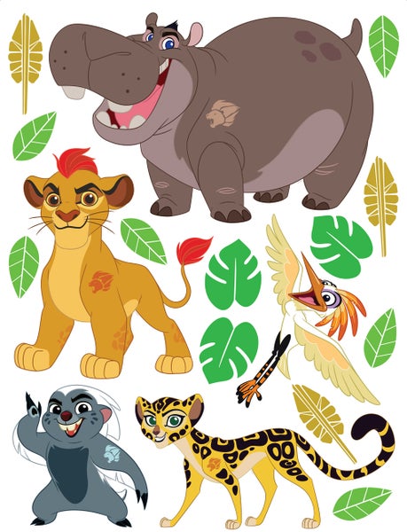 Disney Wandtattoo Die Garde der Löwen Braun, Gelb und Grün - 85 x 65 cm - 600157