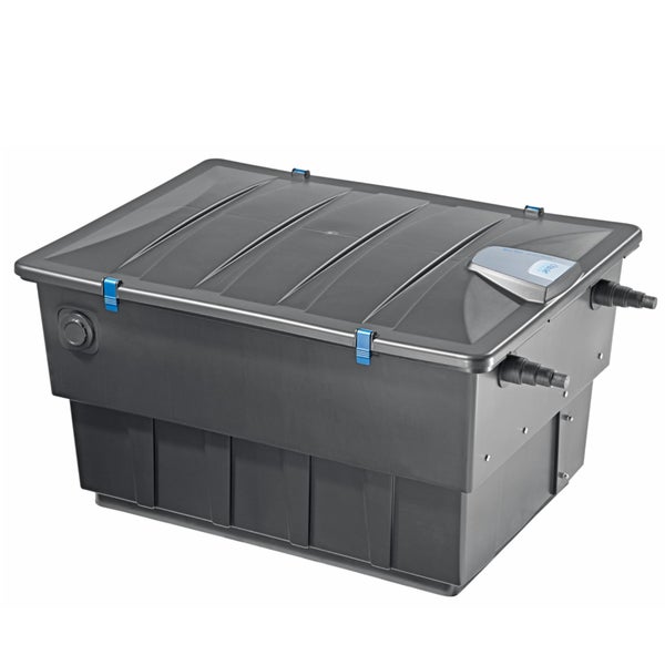 Oase Durchlauffilter BioTec ScreenMatic aus dunklem Kunststoff für Gartenteiche.
