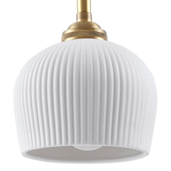 Lindby Pendelleuchte Nolane (Modern) in Weiß aus Keramik (1 flammig, E14) - Deckenlampe Esstischlampe Hängelampe Hängeleuchte Wohnzimmerleuchte