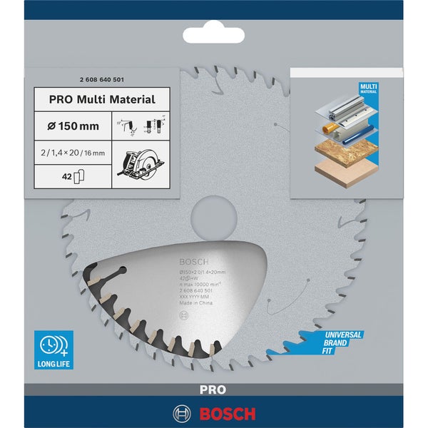 Bosch Kreissägeblatt Pro Multi Material, 150 mm Durchmesser