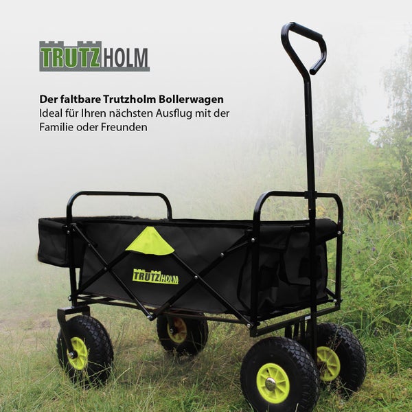 Bollerwagen mit Griff und vier Rädern