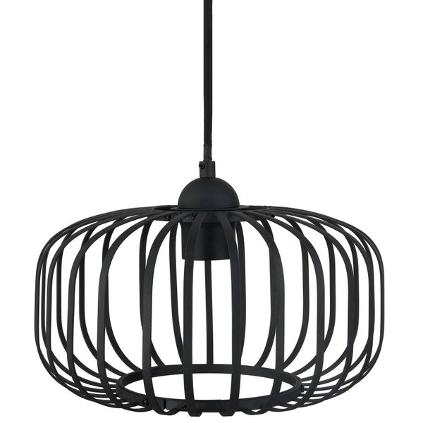 Lindby Pendelleuchte Krish (Retro, Vintage Antik) in Schwarz aus Metall (3 flammig E27) - Deckenlampe Esstischlampe Hängelampe Hängeleuchte Wohnzimmerleuchte